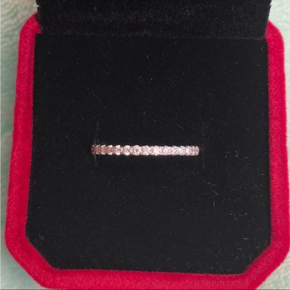Lovely Classic Style Certified .36 Carat White Moissanite Diamond Band